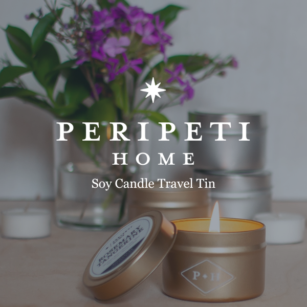 Peripeti Home Travel Tin Soy Candle