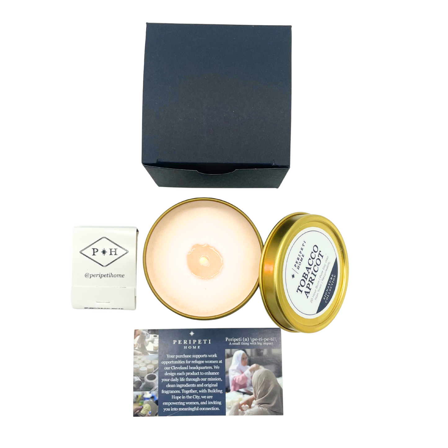Peripeti Home Travel Tin Soy Candle